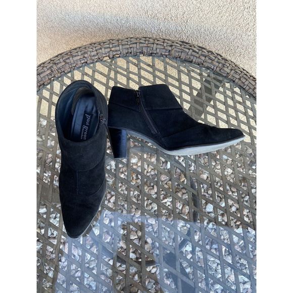 Paul Green Short Suede Booties -Size 6 - Black - Picture 9 of 9
